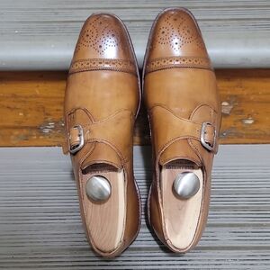 Mens Allenn Edmonds Franciscan Brown Leather Men's Dress Shoes. 8 D